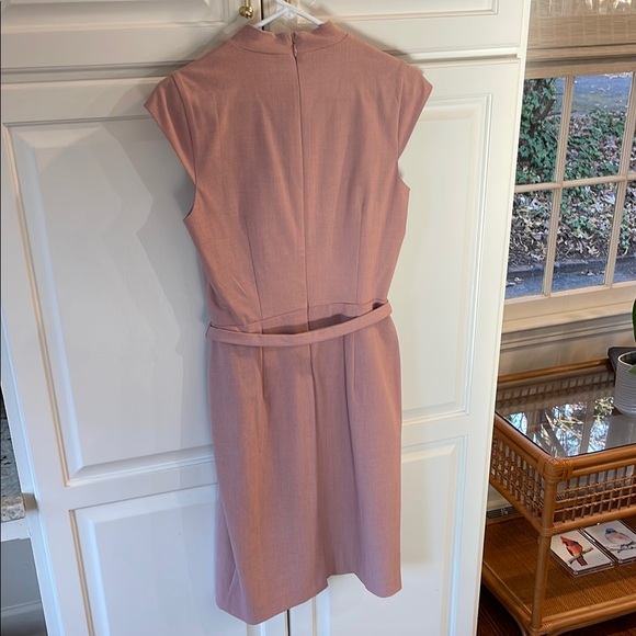 Dusty Pink Plunge Neck Midi Dress - Picture 3 of 5